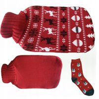 TERMOFOR GUMOWY PLUSZOWY W SWETERKU 2L NA WODĘ POKROWIEC SWETEREK CIEPŁY