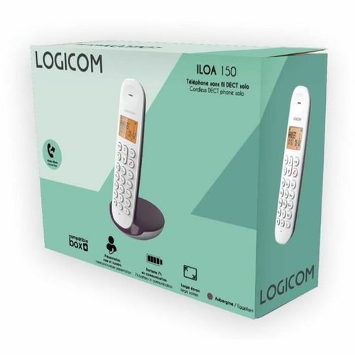 Telefon Stacjonarny Logicom DECT ILOA 150 SOLO Bakłażan na Arena.pl