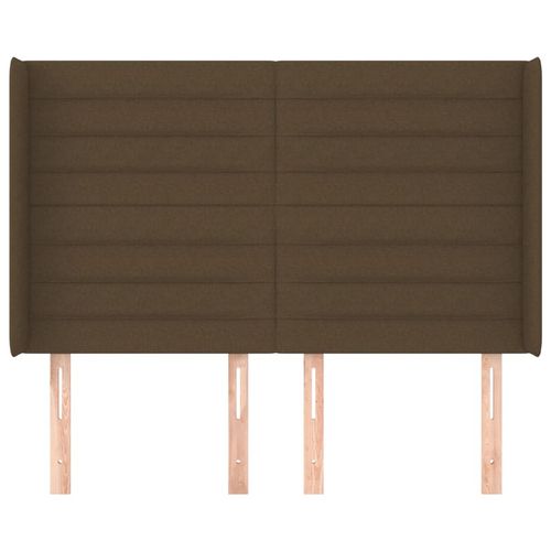 Zagłówek uszak, ciemnobrązowy, 147x16x118/128 cm, tkanina na Arena.pl