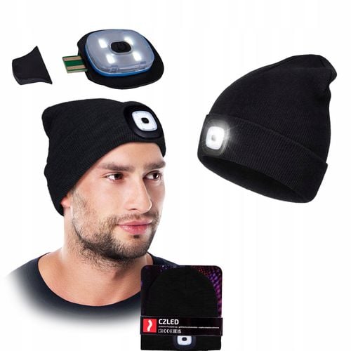 czapka zimowa led z wymienną latarką reis czled_b na Arena.pl