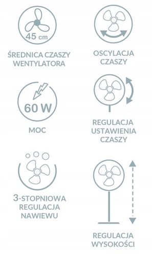 Wentylator stojący podłogowy wiatrak biały 3w1 Haus & Luft HL-WP-01 na Arena.pl