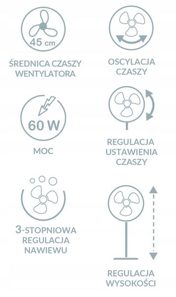 Wentylator stojący podłogowy wiatrak biały 3w1 Haus & Luft HL-WP-01 zdjęcie 11