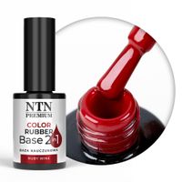 Baza kauczukowa Color Rubber Base 2in1 NTN Premium Ruby Wine 7g