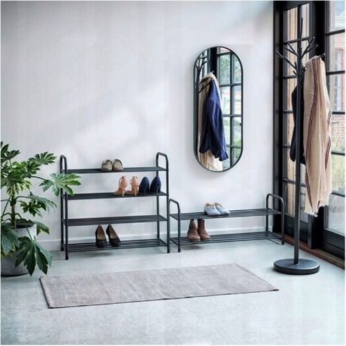 SZAFKA PÓŁKA NA BUTY OBUWIE STOJAK REGAŁ LOFT CZARNA 3-POZIOMOWA na Arena.pl