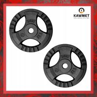 Obciążenia żeliwne Zestaw 2x5kg 10kg talerz kierownica siłownia KAWMET 30mm