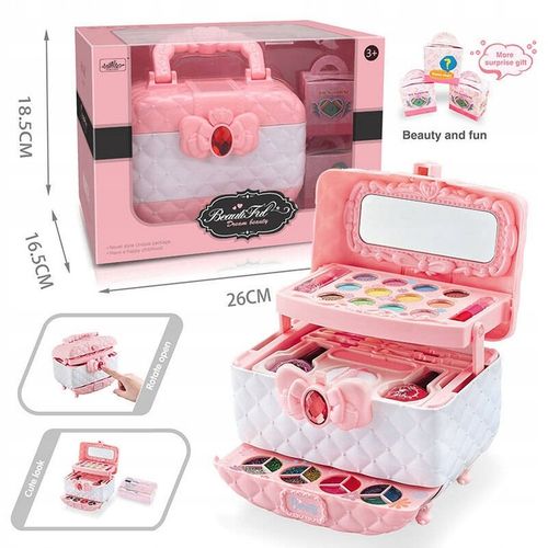 KUFEREK KOSMETYKÓW MAKEUP DLA DZIECI DO MALOWANIA MAKIJAŻU DLA DZIECI XXL na Arena.pl