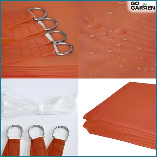 Markiza żagiel przeciwsłoneczny na taras do ogrodu UV słońce czerwony 4x3 m na Arena.pl