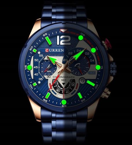 ZEGAREK MĘSKI CURREN KLASYCZNY ELEGANCKI CHRONOGRAF DATOWNIK 5 KOLORÓW na Arena.pl