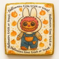 CIASTKO LUKROWANE HALLOWEEN NO.14 ROZ.M  KWADRAT AT RĘCZNIE ROBIONE