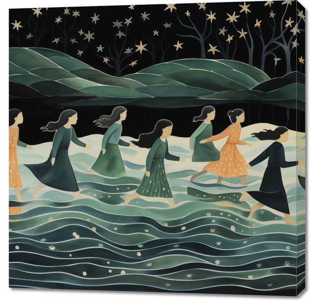 Obraz 90x90cm Nocna Procesja zdjęcie 1