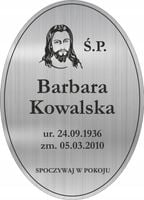 TABLICZKA NAGROBNA NAGROBKOWA grawer nierdzewna