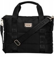 TOREBKA DUŻA WODOODPORNA SHOPPER LISTONOSZKA MONNARI PIKOWANA CZARNA