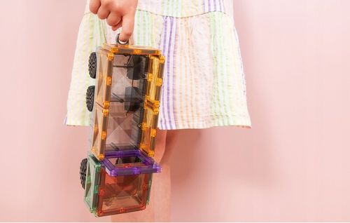 KREATYWNE KLOCKI MAGNETYCZNE POCIĄG 50 EL PASTEL TRANSPORT PACK CONNETIX na Arena.pl