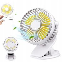WENTYLATOR PRZENOŚNY MINI WIATRAK KLIPS DO WÓZKA BIURKOWY STOŁOWY Growbox
