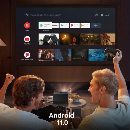 RZUTNIK PROJEKTOR LED AUTOFOCUS ANDROID TV 11 4K FULL HD WIFI PILOT BT na Arena.pl
