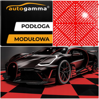 Podłoga modułowa Płytki puzzle 40x40 Garaż Auto Posadzka Warsztat Czerwony