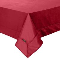 Obrus elegancki z welwetu z ozdobną Kantą 145X180 bordowy