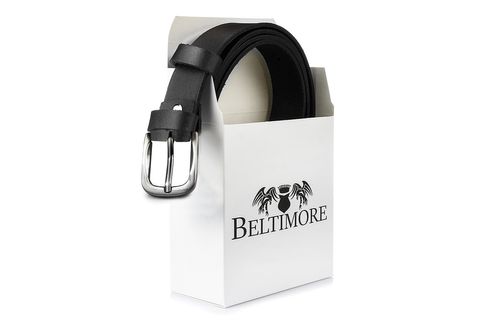 Beltimore Skórzany Damski Pasek Czarny Wąski U50 na Arena.pl