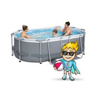 basen ogrodowy stelażowy 305 x 200 x 84 cm 17w1 bestway 5614a + maszynka