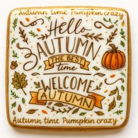 CIASTKO LUKROWANE HALLO AUTUMN ROZ.L POZIOM JESIEŃ RĘCZNIE ROBIONE