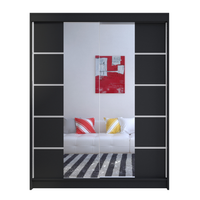 Szafa przesuwna Camino V z lustrem 150cm - CZARNY