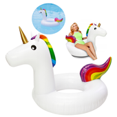 DMUCHANY JEDNOROŻEC KÓŁKO DO PŁYWANIA MATERAC UNICORN RING FLOAT XL 90CM
