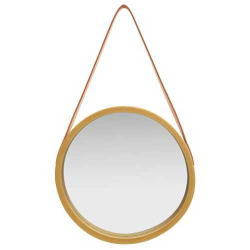 Lustro ścienne na pasku, 40 cm, złote na Arena.pl