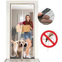 Moskitiera Magnetyczna na Drzwi 90x200 cm Siatka na Owady Premium Biała