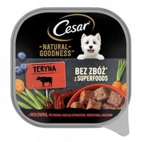 CESAR bezzbożowa mokra karma dla psa wołowina i warzywa w terynie 16 x100 g