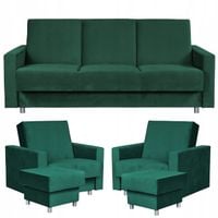 Zestaw mebli wypoczynkowy Alicja wersalka kanapa fotele pufy Family Meble