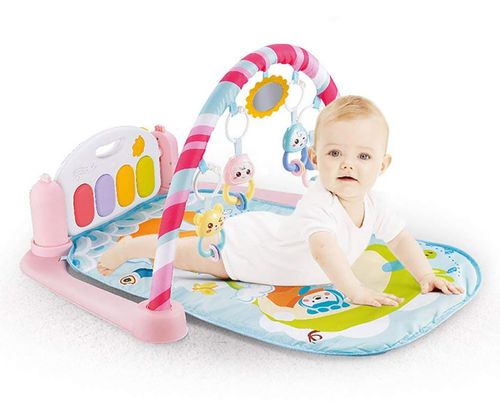 duża mata edukacyjna z pianinkiem interaktywna 5w1 różowe nicekids lz-9903 na Arena.pl