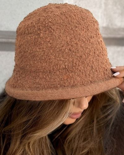 BUCKET HAT KAPELUSZ JESIEŃ ZIMA WIOSNA BOUCLE BUKLA BARANEK BEAR KOL 3007 na Arena.pl