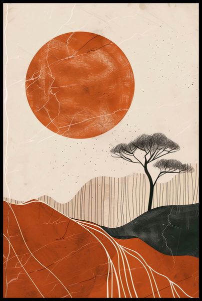 Plakat 61x91,5cm Afrykański Zachód Słońca zdjęcie 2