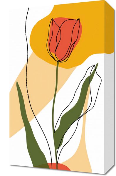 Obraz 30x50cm Przerysowany Tulipan zdjęcie 1