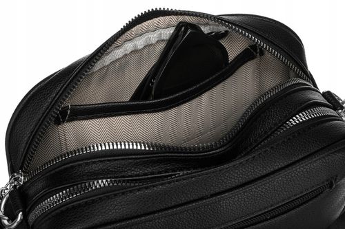 Torebka listonoszka damska PETERSON czarna lekka pojemna na ramię crossbody na Arena.pl