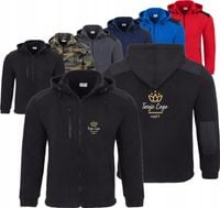 Bluza polarowa z kapturem TWÓJ HAFT LOGO NAPIS firmowa reklamowa 20 sztuk