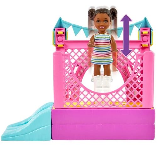 BARBIE SKIPPER LALKA OPIEKUNKA PLAC ZABAW HUŚTAWKA ZAMEK DMUCHANY ROWEREK na Arena.pl