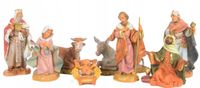 FIGURY DO SZOPKI BOŻONARODZENIOWEJ ŚWIĄTE ORYGINALNE FONTANINI 8 SZTUK 12CM
