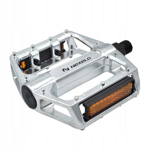 PEDAŁY ROWEROWE MTB BMX ALUMINIOWE Z ODBLASKAMI DO ROWERU SREBRNE na Arena.pl