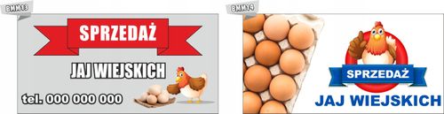 Baner reklamowy TWÓJ NAPIS choinki 80x130 cm TANIO na Arena.pl