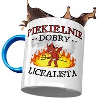 Kubek Błękitny Dla Licealisty Piekielnie Dobry Z Nadrukiem Ze Zdjęciem