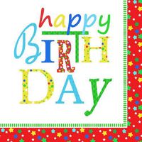 serwetka gastronomiczna 33x33 happy birthday 20szt