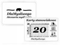 Myśliwskie wodoodporne kartki stanowiskowe - tabele losowań na