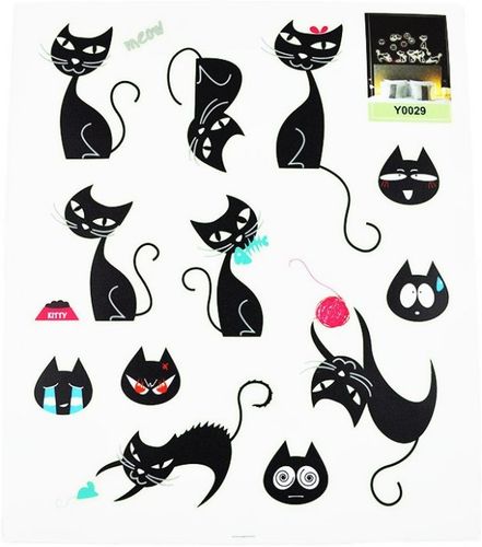 Naklejki ścienne - koty fosforescencyjne na Arena.pl