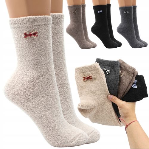 4x Bawełniane skarpetki damskie Ciepłe MIĘCIUTKIE skarpety BUKLA 39-42 na Arena.pl