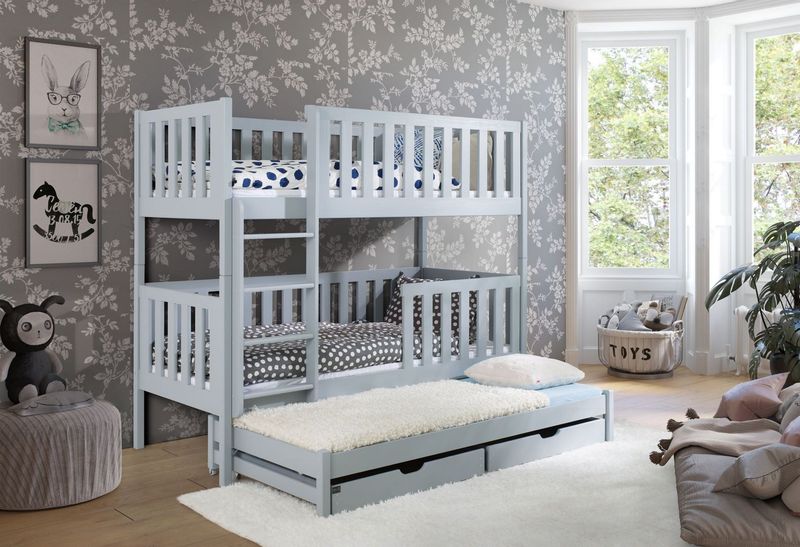 ŁÓŻKO PIĘTROWE LEA 90X190 3- osobowe zdjęcie 1