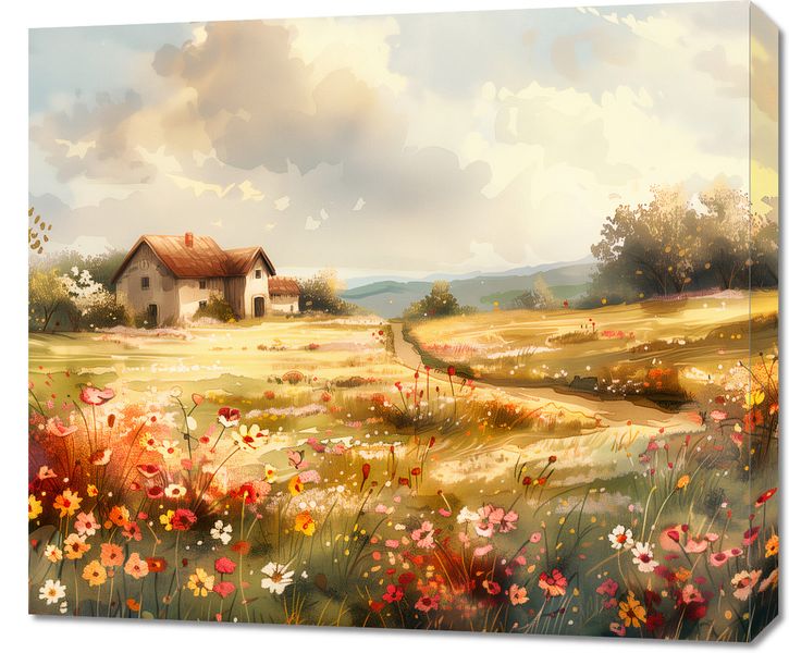 Obraz 70x60cm Sielski Domek zdjęcie 1