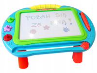 TABLICA MAGNETYCZNA dla dzieci do rysowania ZNIKOPIS 2W1 STOLIK STEMPELKI