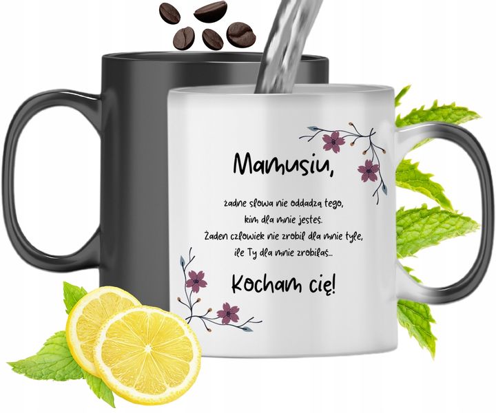 Kubek Magiczny Dla Mamy Zmieniający Kolor Z Nadrukiem Ze Zdjęciem zdjęcie 1