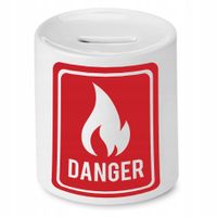 Skarbonka Dla Strażaka Danger Prezent Z Nadrukiem Ze Zdjęciem